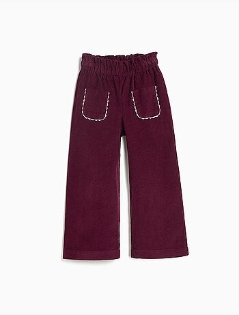 Ribfluwelen culotte broek, mo fashion