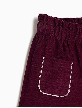 Ribfluwelen culotte broek, mo fashion