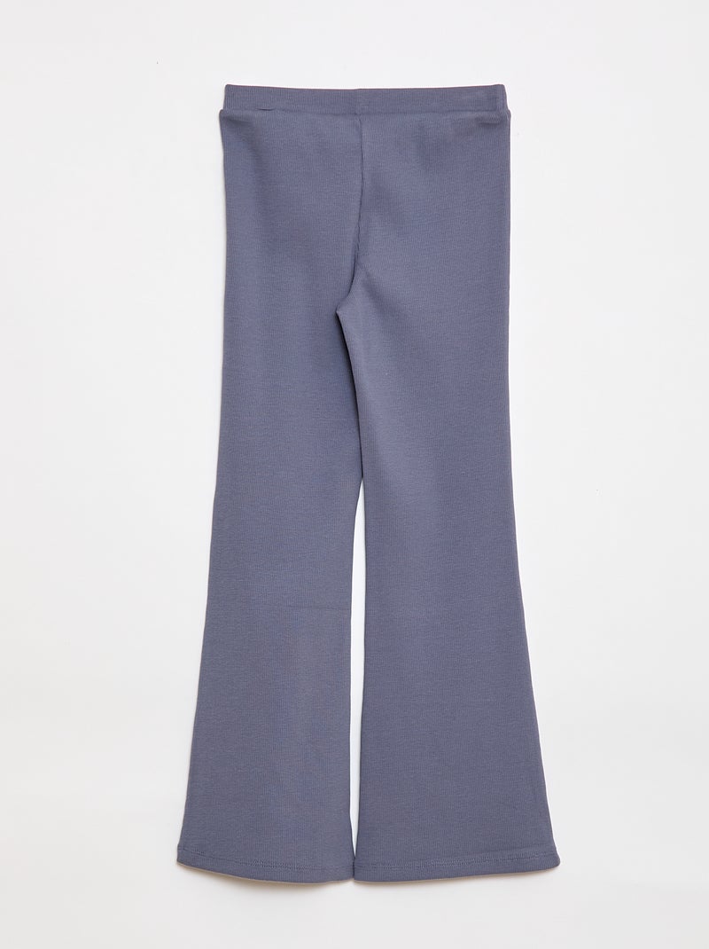 Ribfluwelen flared legging Grijs - Kiabi