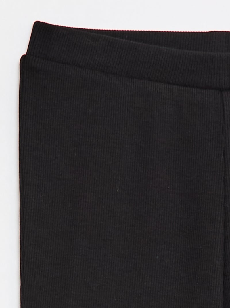 Ribfluwelen flared legging Zwart - Kiabi