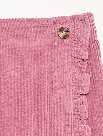 Ribfluwelen rokje-short