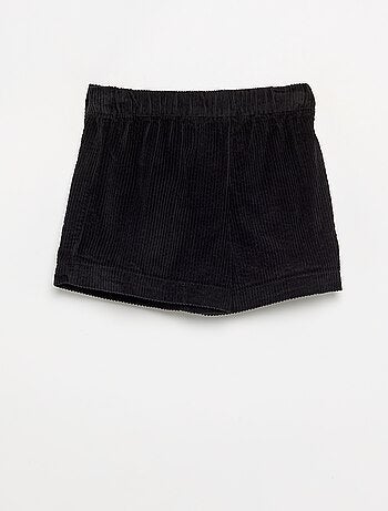 Ribfluwelen rokje-short