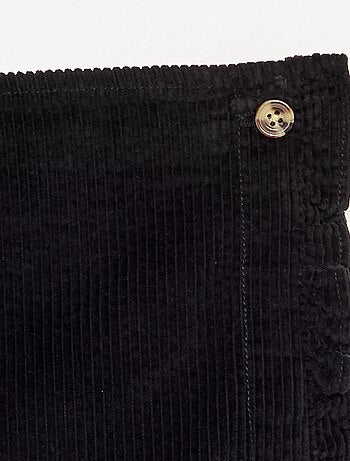 Ribfluwelen rokje-short