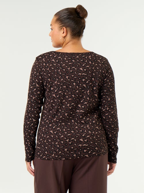 Ribgebreid basic T-shirt - Kiabi Ribgebreid basic T-shirt - Kiabi