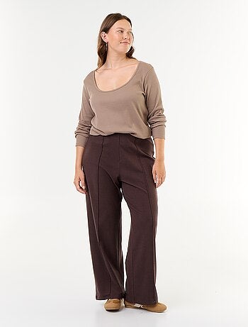 Ribgebreid basic T-shirt