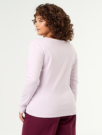 Ribgebreid basic T-shirt