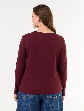 Ribgebreid basic T-shirt
