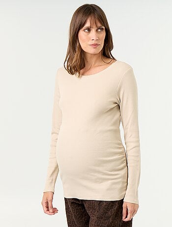 Ribstof zwangerschaps T-shirt