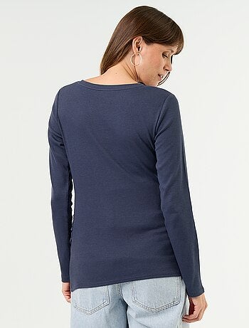 Ribstof zwangerschaps T-shirt