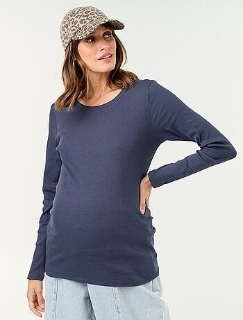 Ribstof zwangerschaps T-shirt