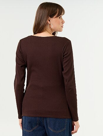 Ribstof zwangerschaps T-shirt