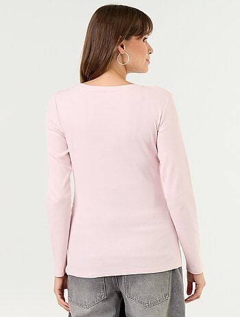 Ribstof zwangerschaps T-shirt