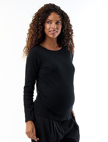 Ribstof zwangerschaps T-shirt
