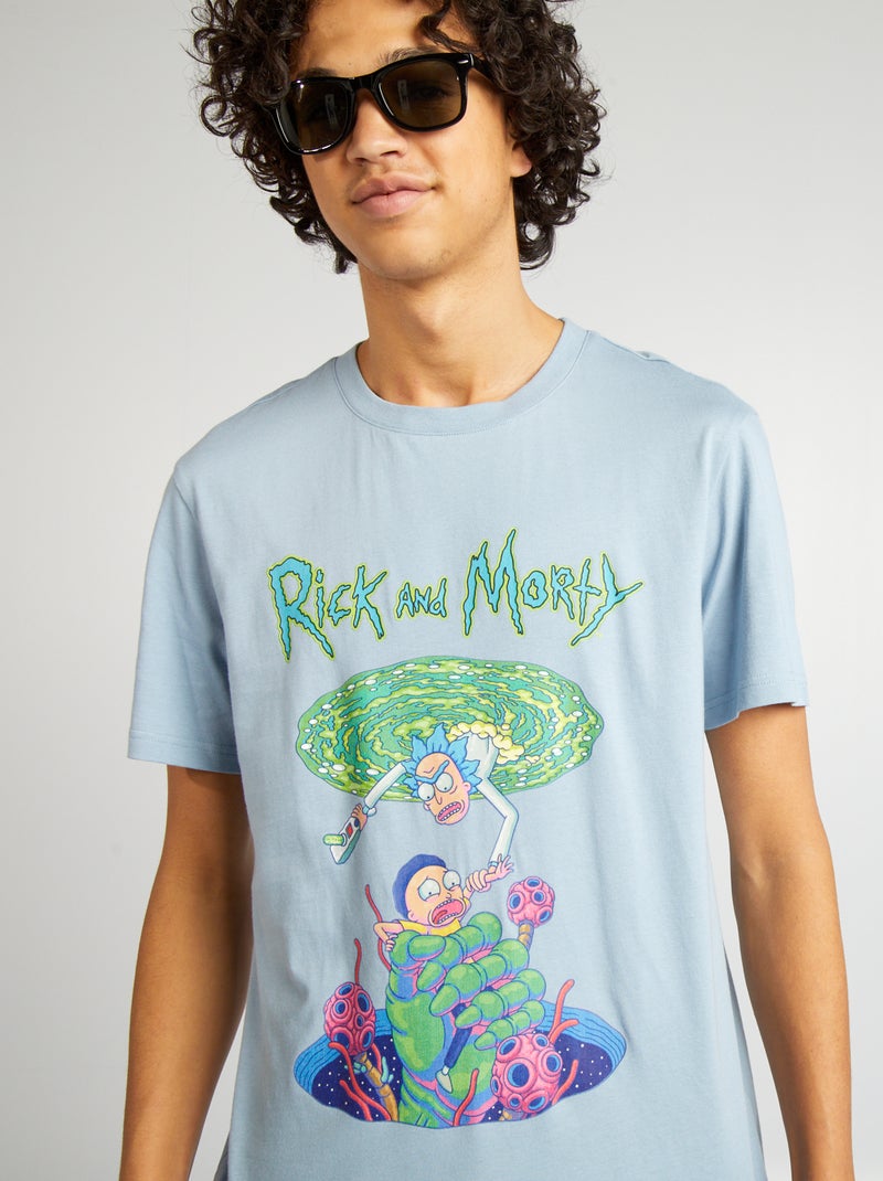 Rick & Morty-T-shirt met korte mouw BLAUW - Kiabi