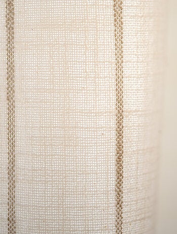 Rideau 100% coton à rayures beige lourmarin