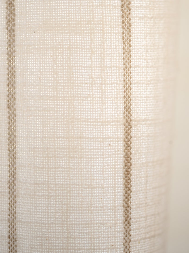 Rideau 100% coton à rayures beige lourmarin Beige - Kiabi