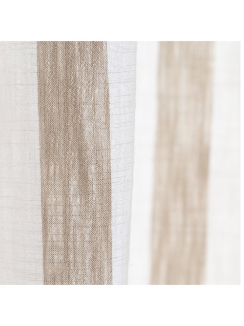 Rideau 100% coton larges rayures lourmarin - Kiabi