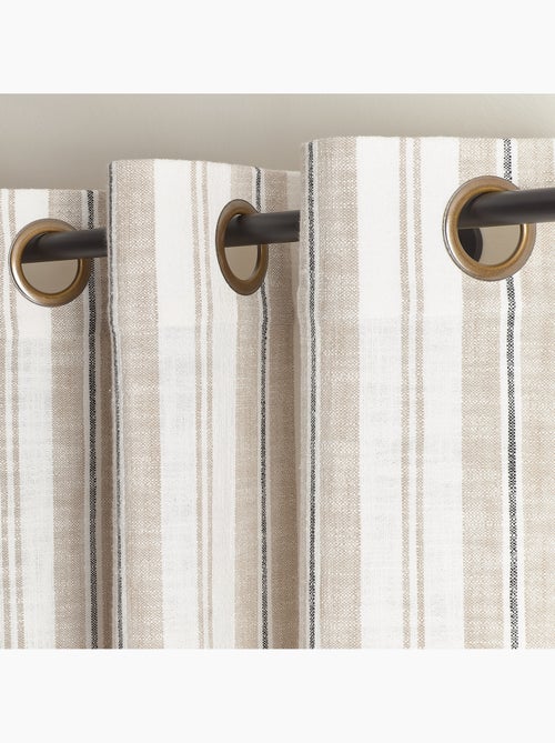Rideau 100% coton rayures tapissier lourmarin - Kiabi