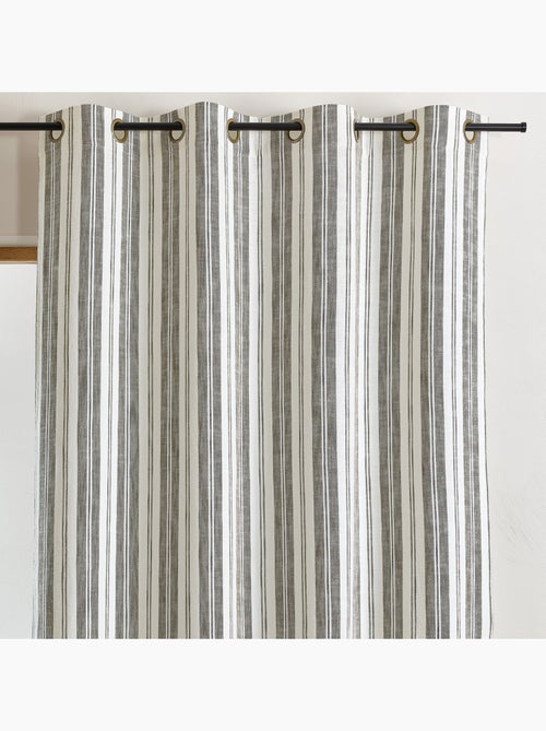 Rideau 100% coton rayures tapissier lourmarin - Kiabi