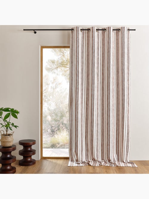 Rideau 100% coton rayures tapissier lourmarin - Kiabi