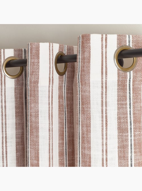 Rideau 100% coton rayures tapissier lourmarin - Kiabi