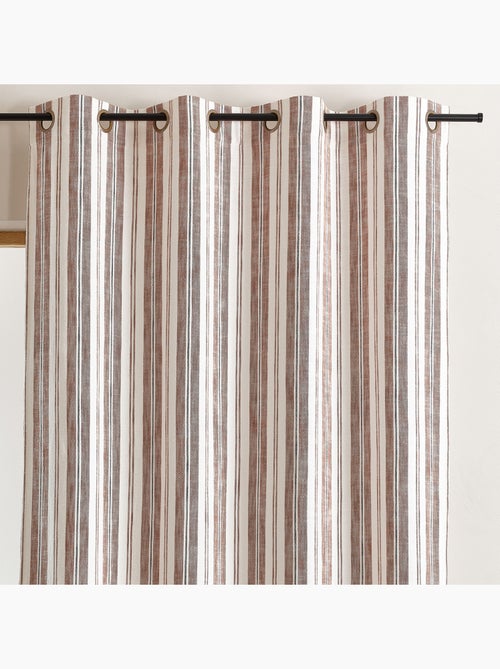 Rideau 100% coton rayures tapissier lourmarin - Kiabi