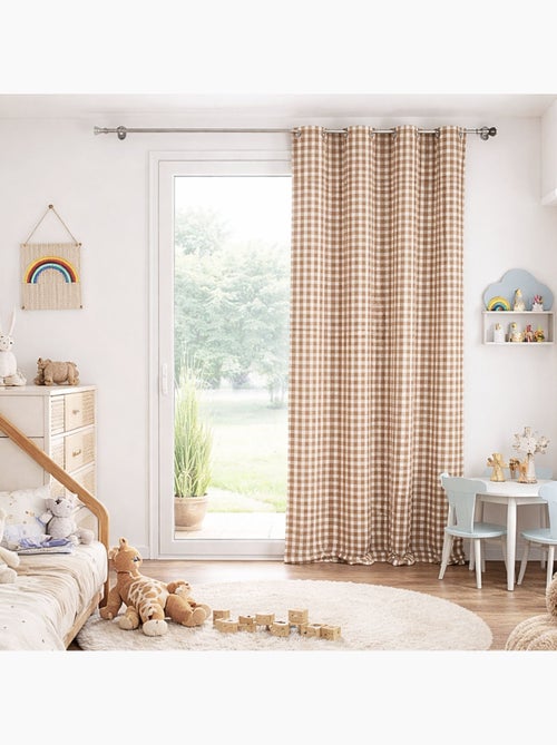 Rideau 100% coton vichy lourmarin - Kiabi
