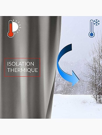 Rideau 100% occultant à œillets en tissu uni