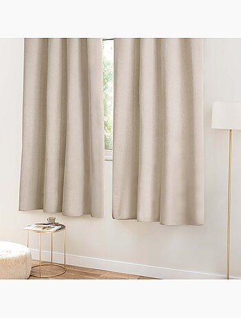 Rideau 100% occultant à œillets en tissu uni