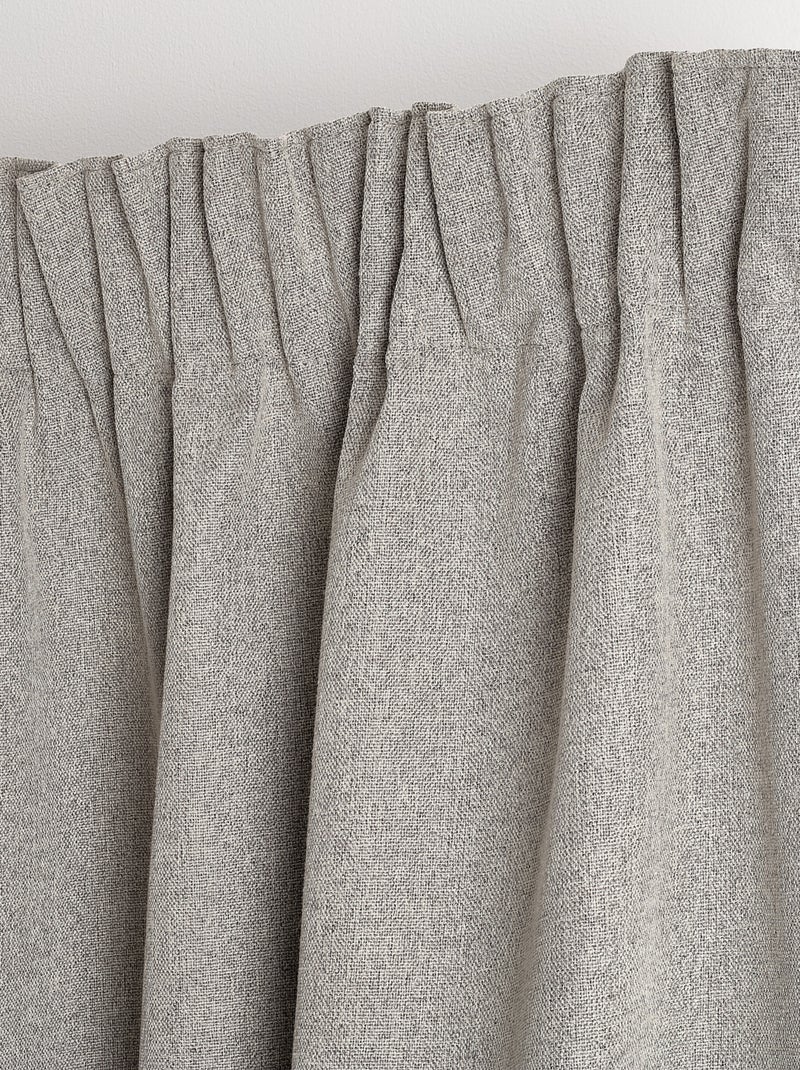 Rideau 100% occultant double face galon fronceur midnight Taupe - Kiabi