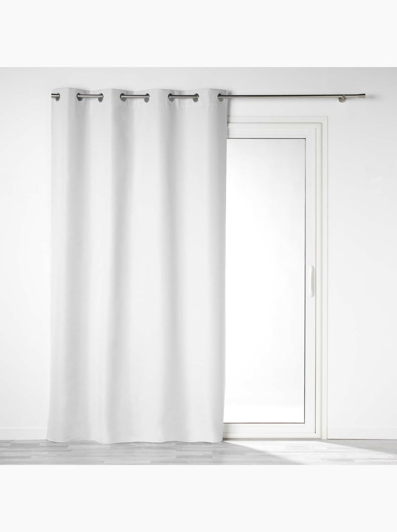 Rideau 100% occultant en microfibre Blanc - Kiabi