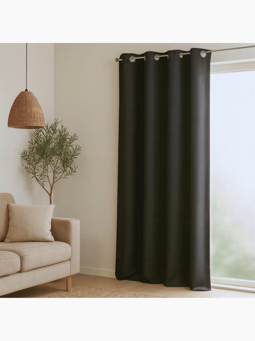 Rideau 100% occultant ignifugé m1 noir - Kiabi