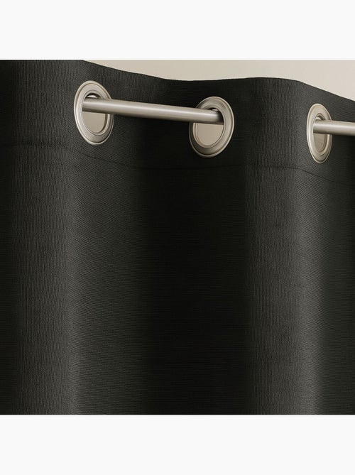 Rideau 100% occultant ignifugé m1 noir - Kiabi