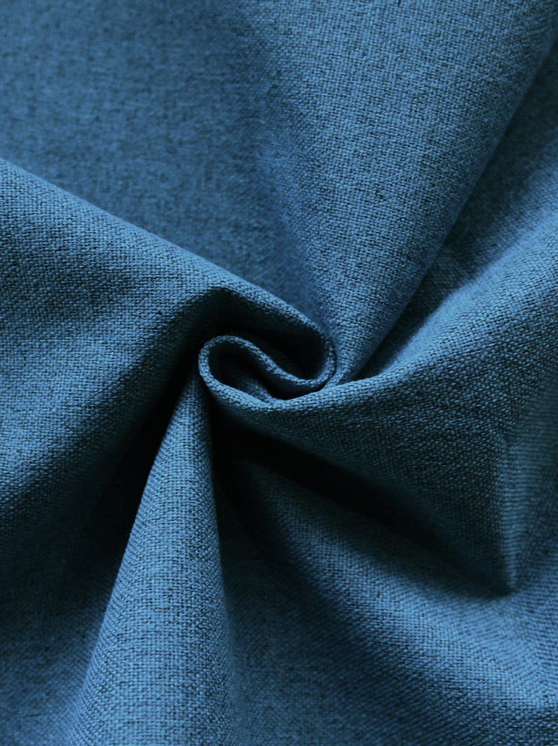 Rideau 100% occultant thermique phonique chiné midnight Bleu pétrole - Kiabi