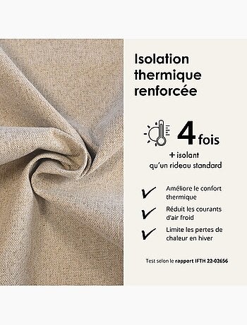 Rideau 100% occultant thermique phonique chiné midnight
