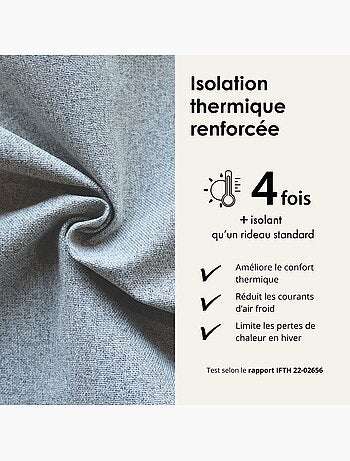 Rideau 100% occultant thermique phonique chiné midnight