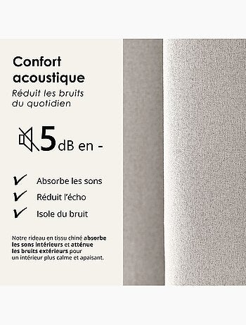Rideau 100% occultant thermique phonique chiné midnight