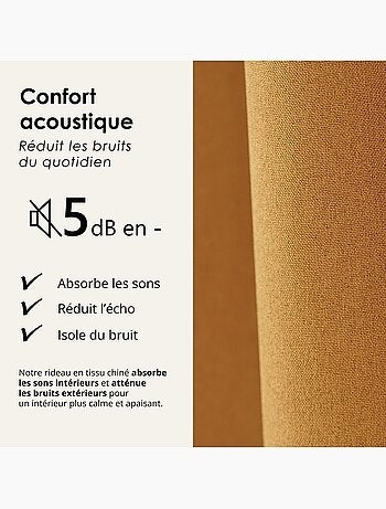 Rideau 100% occultant thermique phonique chiné midnight