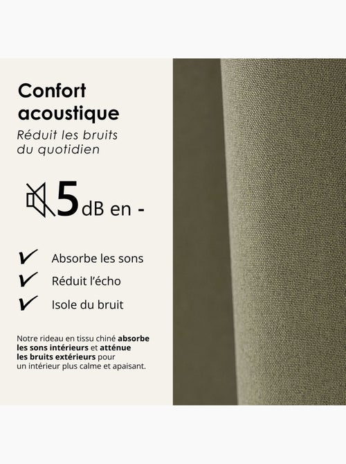 Rideau 100% occultant thermique phonique chiné midnight - Kiabi