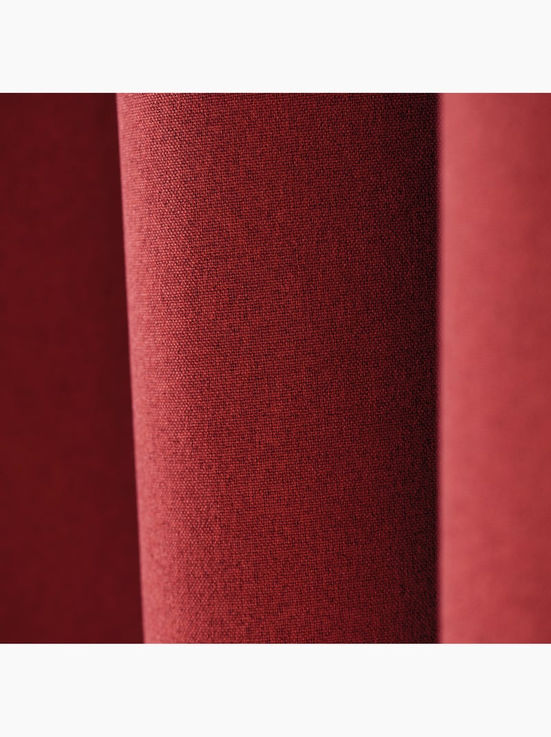 Rideau 100% occultant thermique phonique chiné midnight Rouge - Kiabi