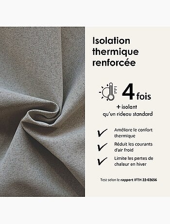 Rideau 100% occultant thermique phonique chiné midnight