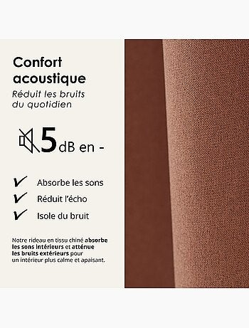 Rideau 100% occultant thermique phonique chiné midnight