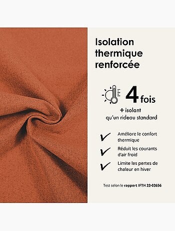 Rideau 100% occultant thermique phonique chiné midnight