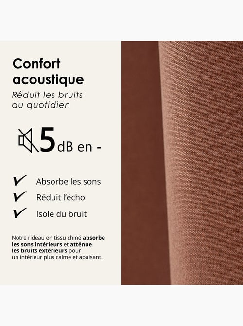 Rideau 100% occultant thermique phonique chiné midnight - Kiabi