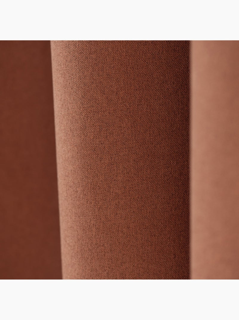 Rideau 100% occultant thermique phonique chiné midnight Terracotta - Kiabi