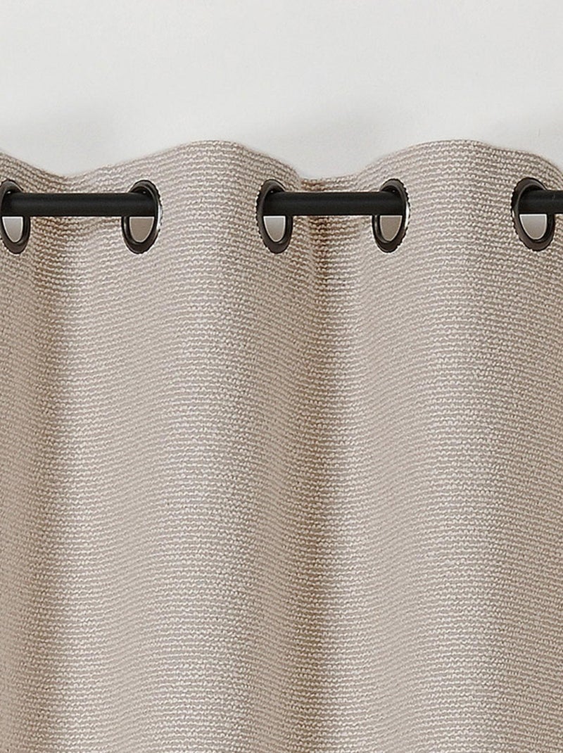 Rideau à l'aspect texturé en bouclette Beige - Kiabi