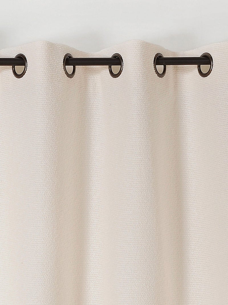 Rideau à l'aspect texturé en bouclette Blanc cassé - Kiabi