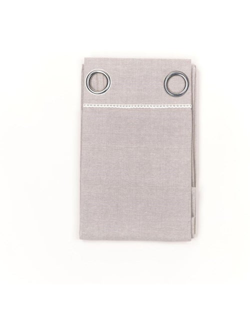 Rideau à oeillets coton uni CHARME - Kiabi