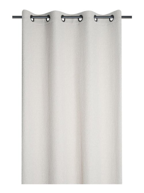 Rideau à oeillets doux  - effet bouclette - Kiabi
