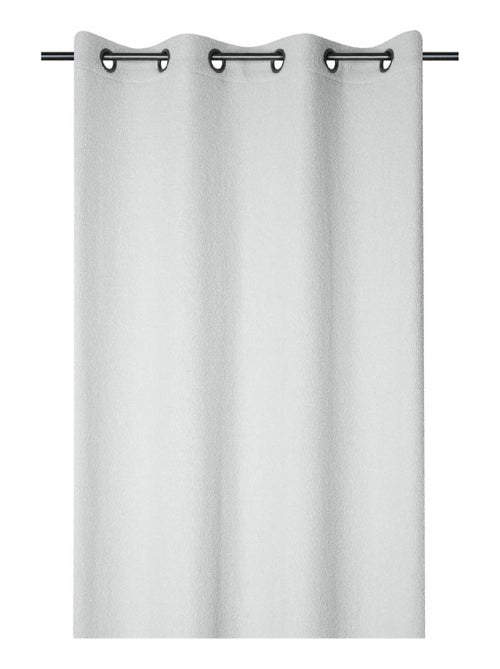 Rideau à oeillets doux  - effet bouclette - Kiabi